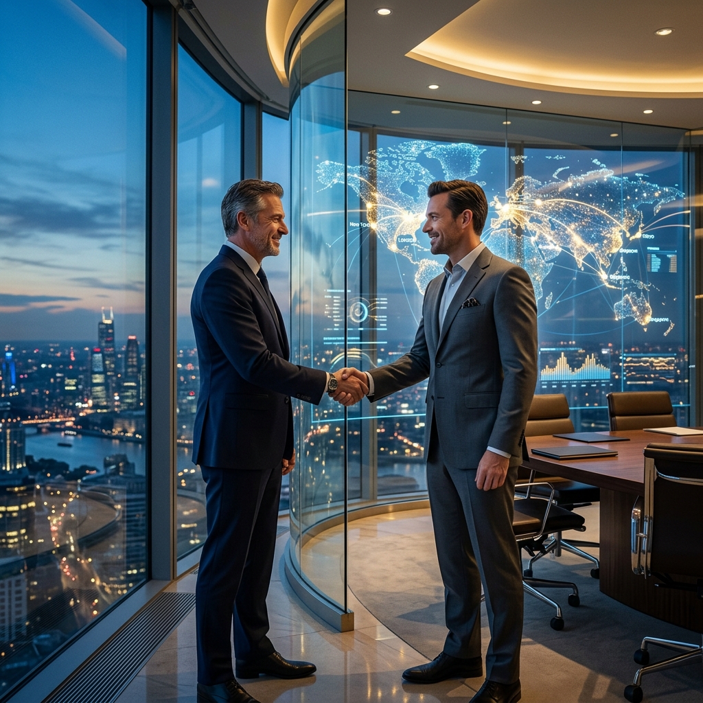 Zymofar Global Partner Business Alliance Boardroom Cityscape